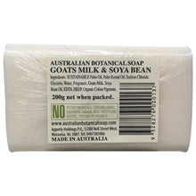 Load image into Gallery viewer, Australian Botanical - Soap Bar - Goats Milk &amp; Soya Bean (200g)
